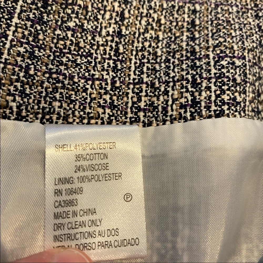 Tahari ASL Tweed Mini Skirt Size 16P Petite - Picture 4 of 6
